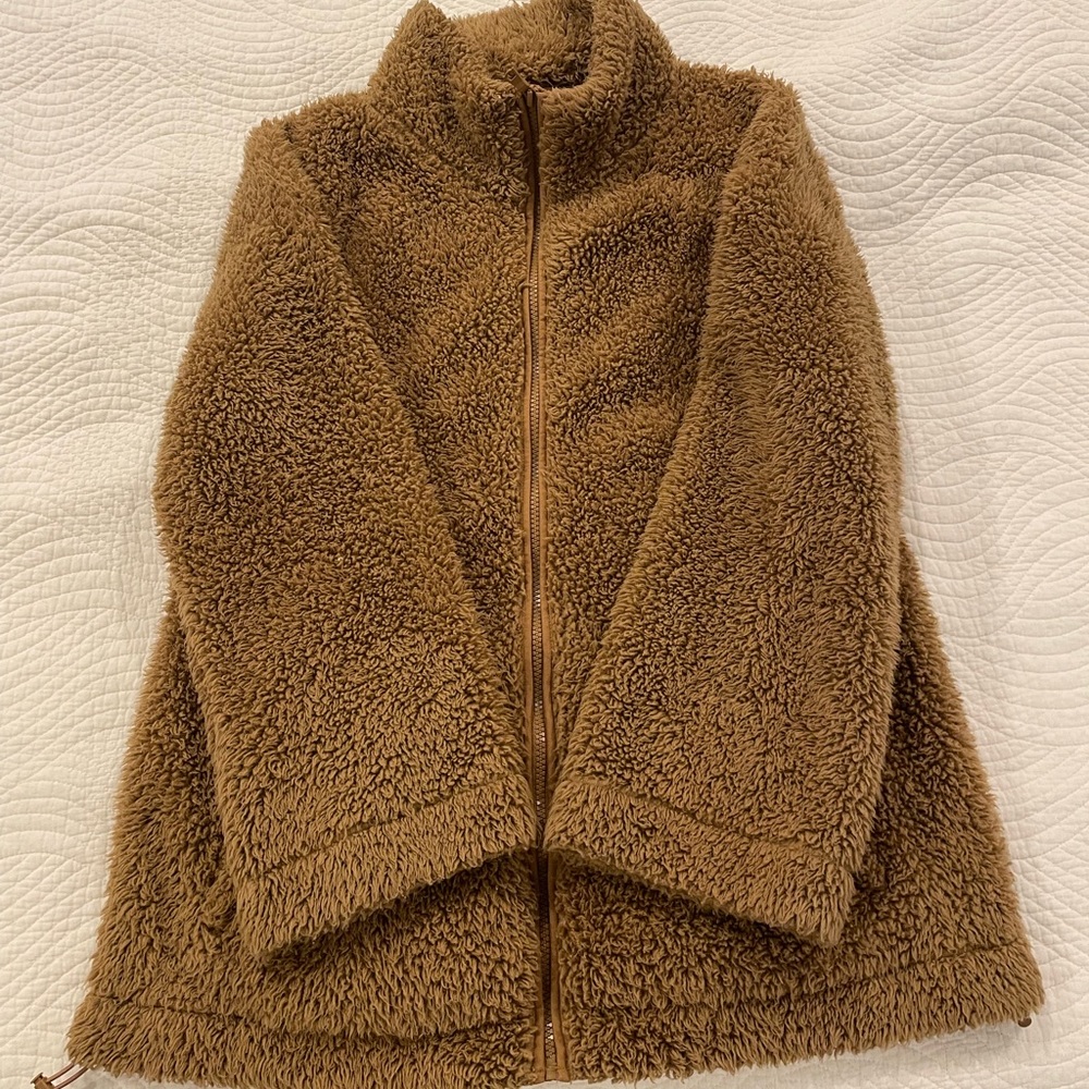 GAP Brown Sherpa Zip-Up Jacket